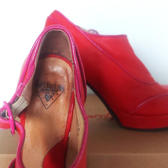 Fluevog Side Buckle Platform Leather Shoes - Size 7 - Picture 6 of 8